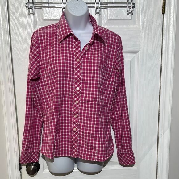 Lilly Pulitzer Plaid Gingham Button-Up Shirt size 8 - Picture 1 of 11
